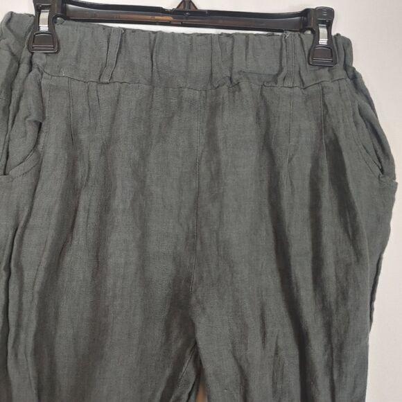 Ruby Yaya Gray Linen Pants Straight Leg Women's Si - Picture 4 of 7